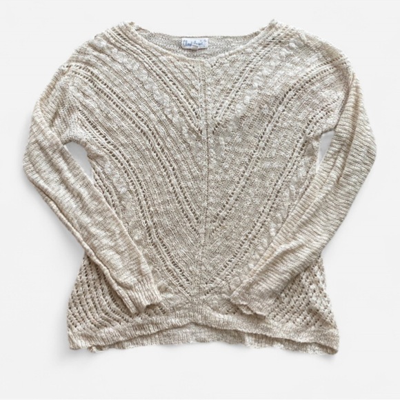 Cloudchaser Sweaters - Cloudchaser Juniors Knit Pullover Sweater Beige Size Medium